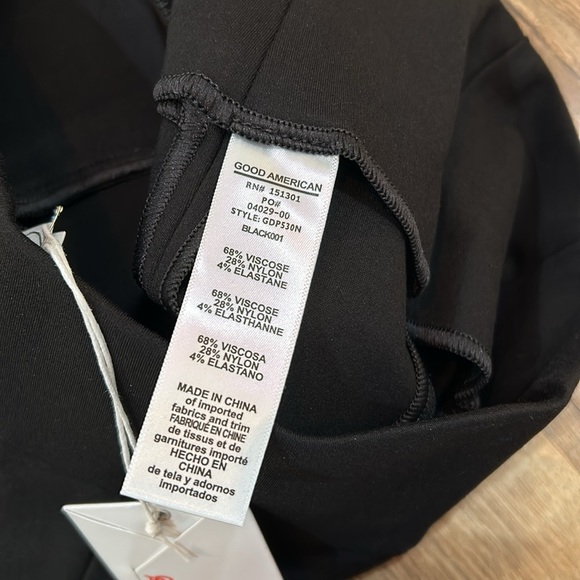 GOOD AMERICAN THE PONTE BOSS SKINNY PANT WOMEN SIZE 2 BLACK NEW - Picture 13 of 14